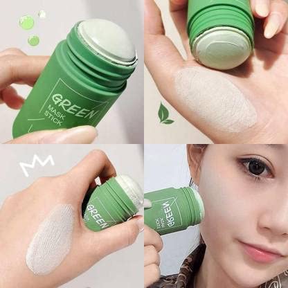**Elecsera Green Tea Purifying Clay Stick Mask – Oil Control & Anti-Acne, Eggplant Solid Fine Cleansing Mud for Deep Pore Detox (40ml) | Portable Travel-Friendly Stick for Oily & Acne-Prone Skin**    *(Use Case: Perfect for on-the-go skincare, travel, gym bags, or quick deep cleansing at home to control shine and prevent breakouts.)*