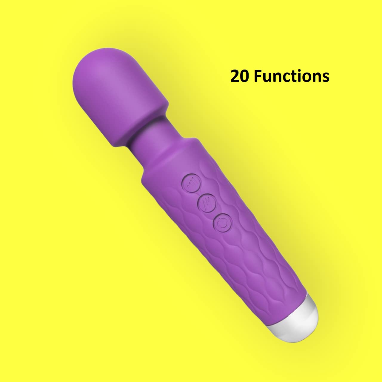20 Function Powerful Electric Wand Vibrator - Handheld Massager for Muscle Relaxation & Intimate Pleasure - Purple Magic Wand for Home & Spa Use