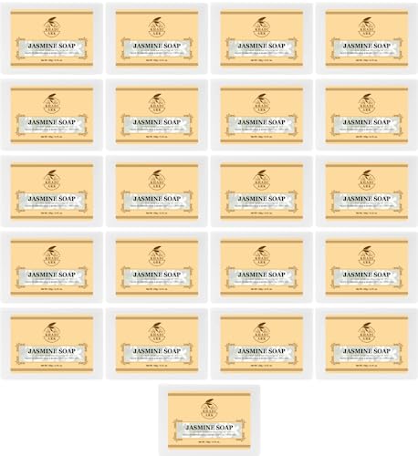 Khadi Ark Herbal Natural Handmade Jasmine Bath Soap - 125g Each, Pack of 21 Bars | Moisturizing & Aromatherapy for Relaxing Bath & Skin Care