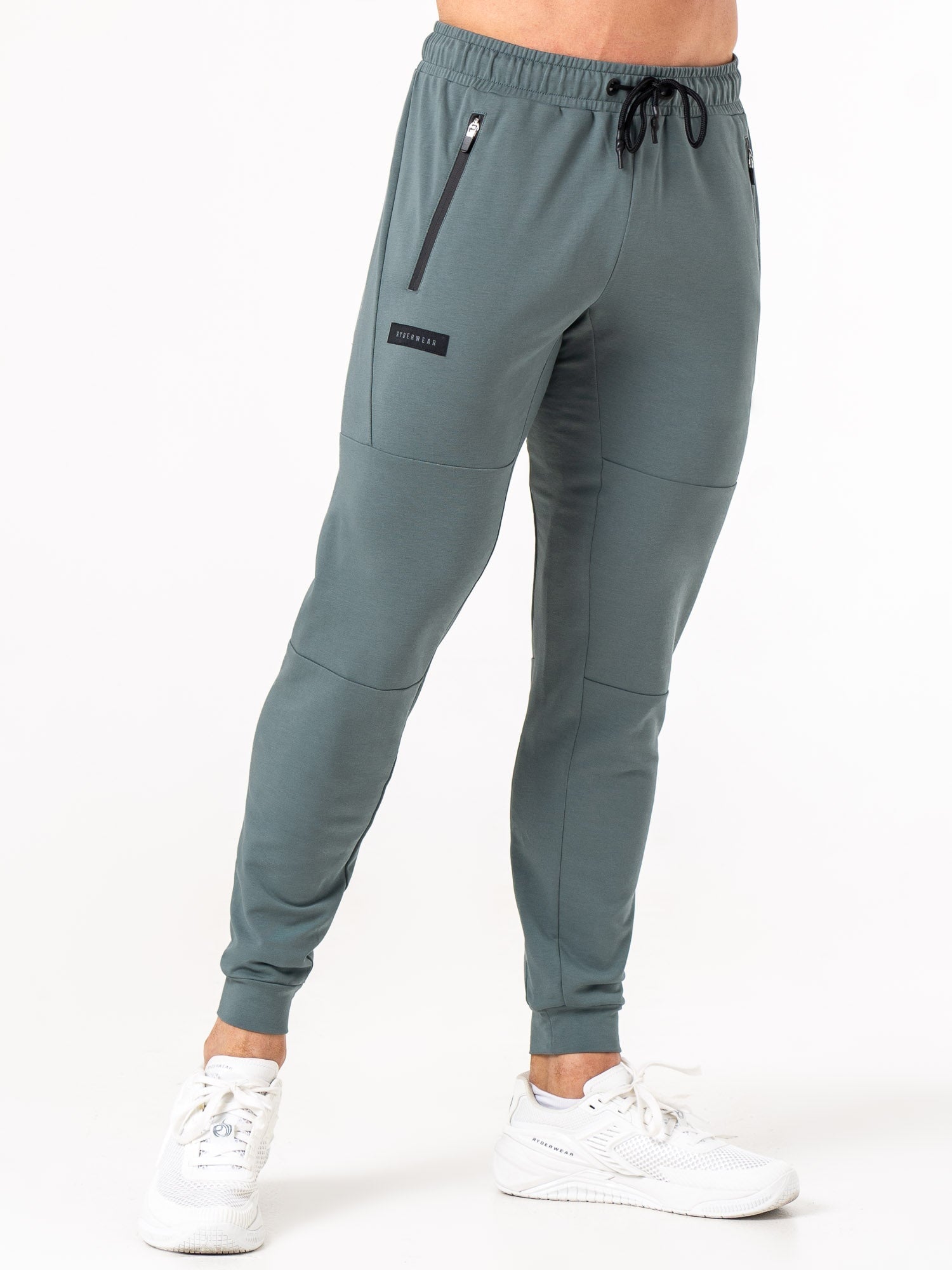 Endurance Track Pants for Men - Breathable Running Jogging Pants in Fern Green - Perfect for Gym Workouts & Outdoor Activities