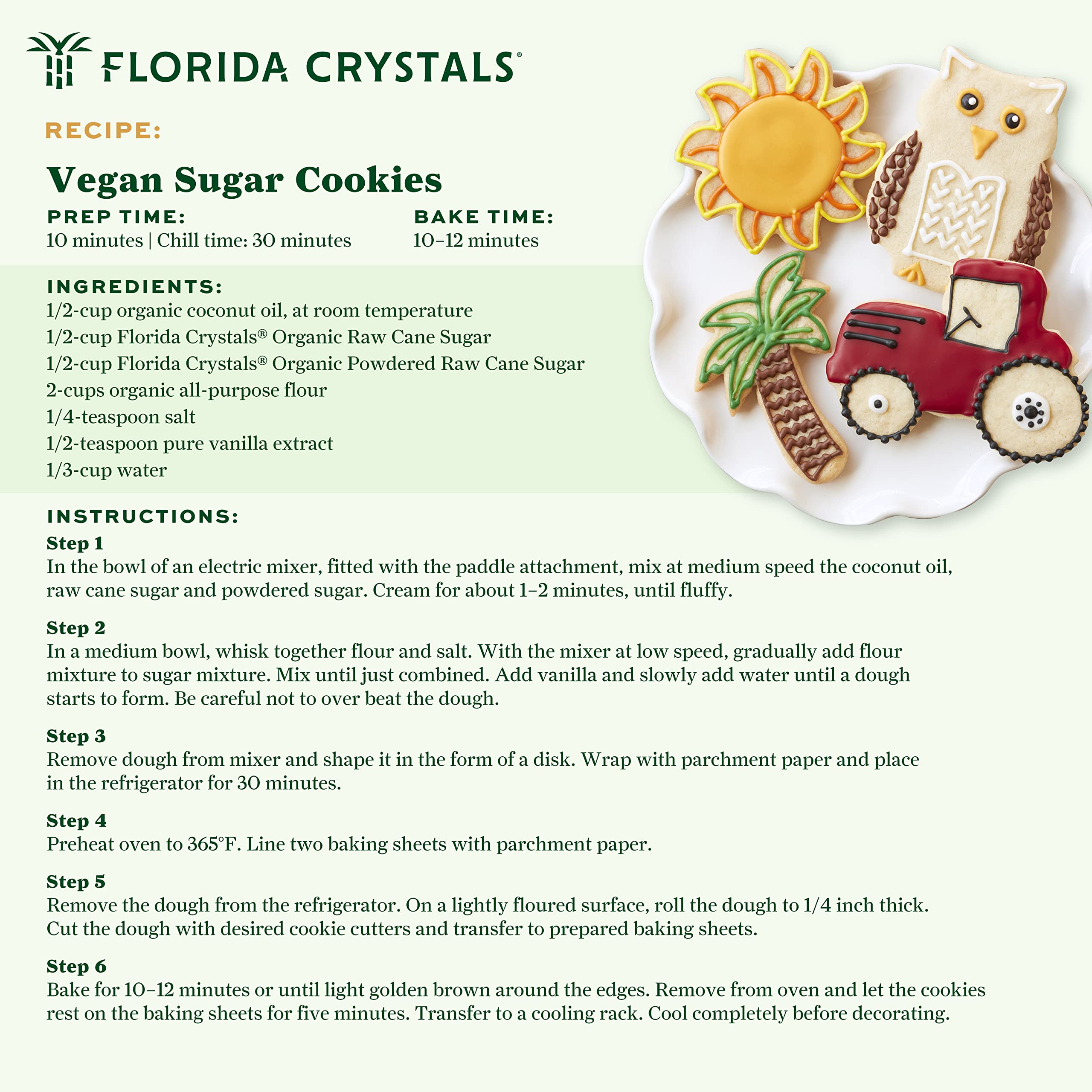 Florida Crystals Organic Regenerative Organic Powdered Sugar - 16 oz (1 lb) Pack of 2 | Non-GMO, Vegan Baking Sweetener for Cakes, Cookies & Desserts | Eco-Friendly & Sustainably Grown