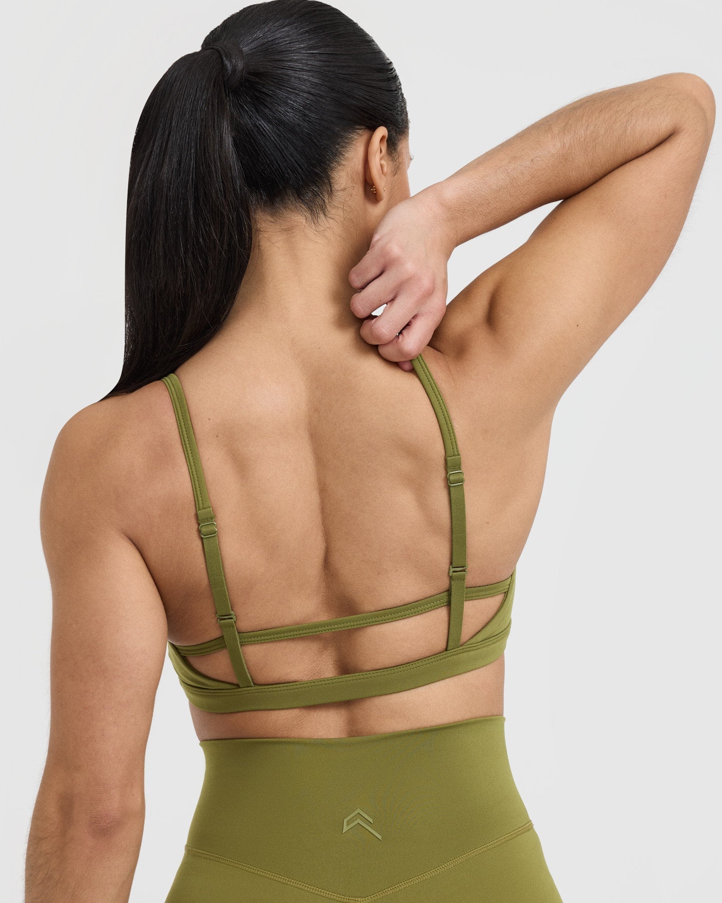 Timeless Strappy Bralette in Olive Green | Comfortable Wireless Bra for Everyday Wear | Perfect for Yoga, Lounge & Layering