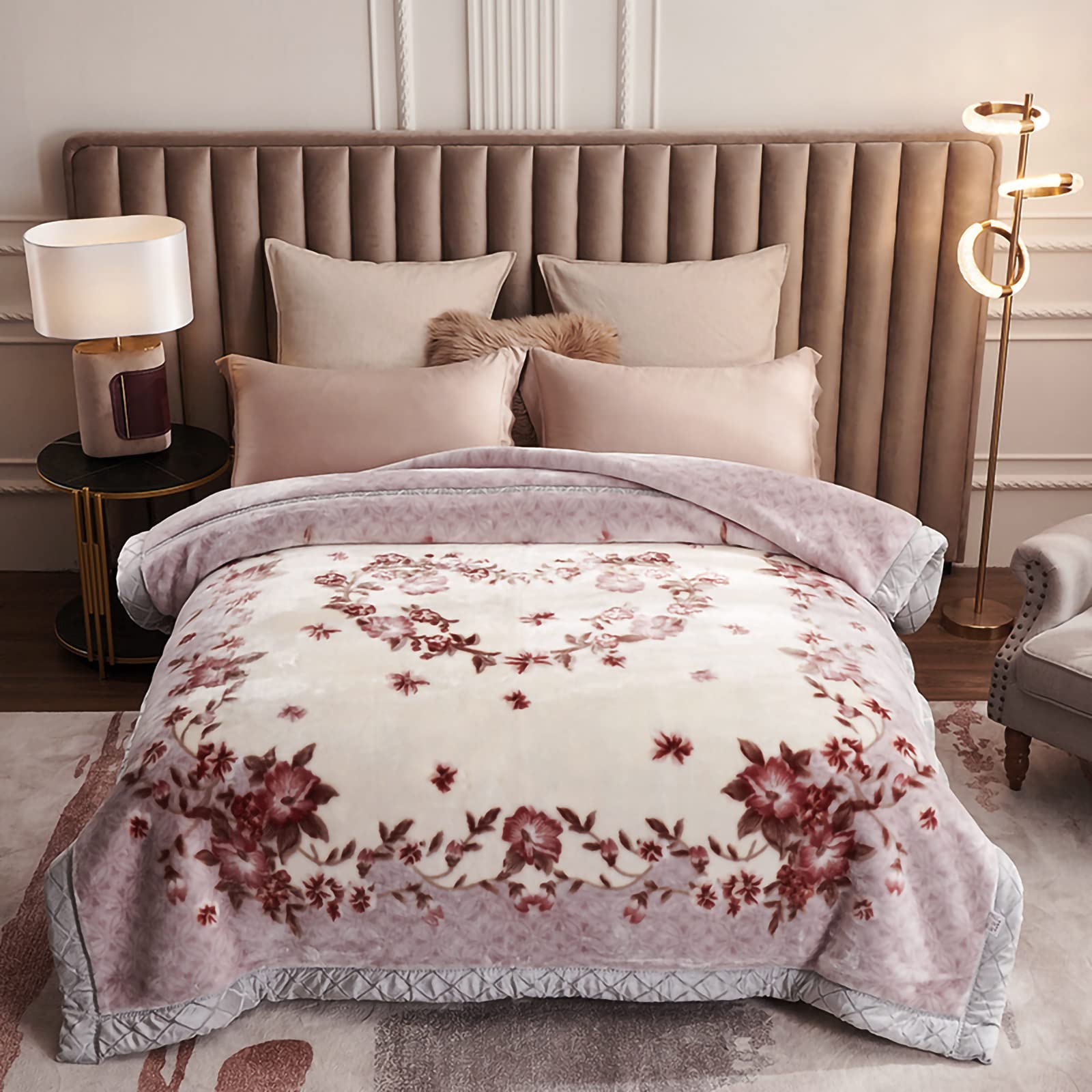 9 Lbs Mink Blanket - 79x91 Inch Ultra Soft Plush Fleece Blanket, 750GSM Heavy Weight Warm Blanket for Full/Queen Bed | Cozy Home Decor, Perfect for Living Room Couch, Bedroom & Winter Nights