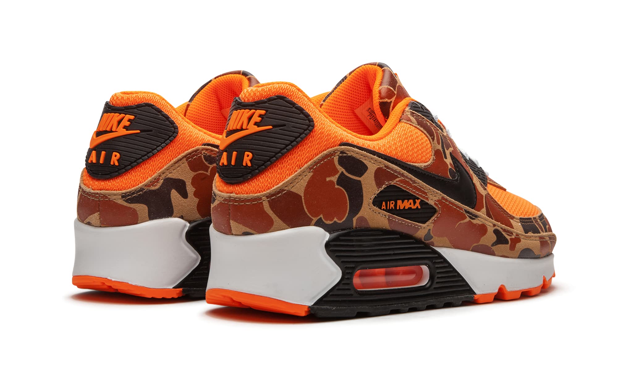 Nike Men's Air Max 90 CW4039 800 Orange Duck Camo Sneakers - Size 9 | Comfortable Running Shoes for Jogging, Gym Workouts & Casual Wear