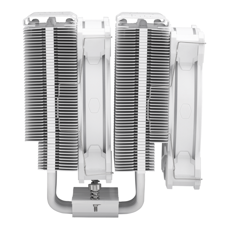 Cooler Master Hyper 622 Halo White ARGB CPU Cooler - Dual Tower Air Cooler with 6 Heat Pipes, 120mm PWM Fan, AMD & Intel Compatible - Perfect for Gaming PCs & High-Performance Workstations