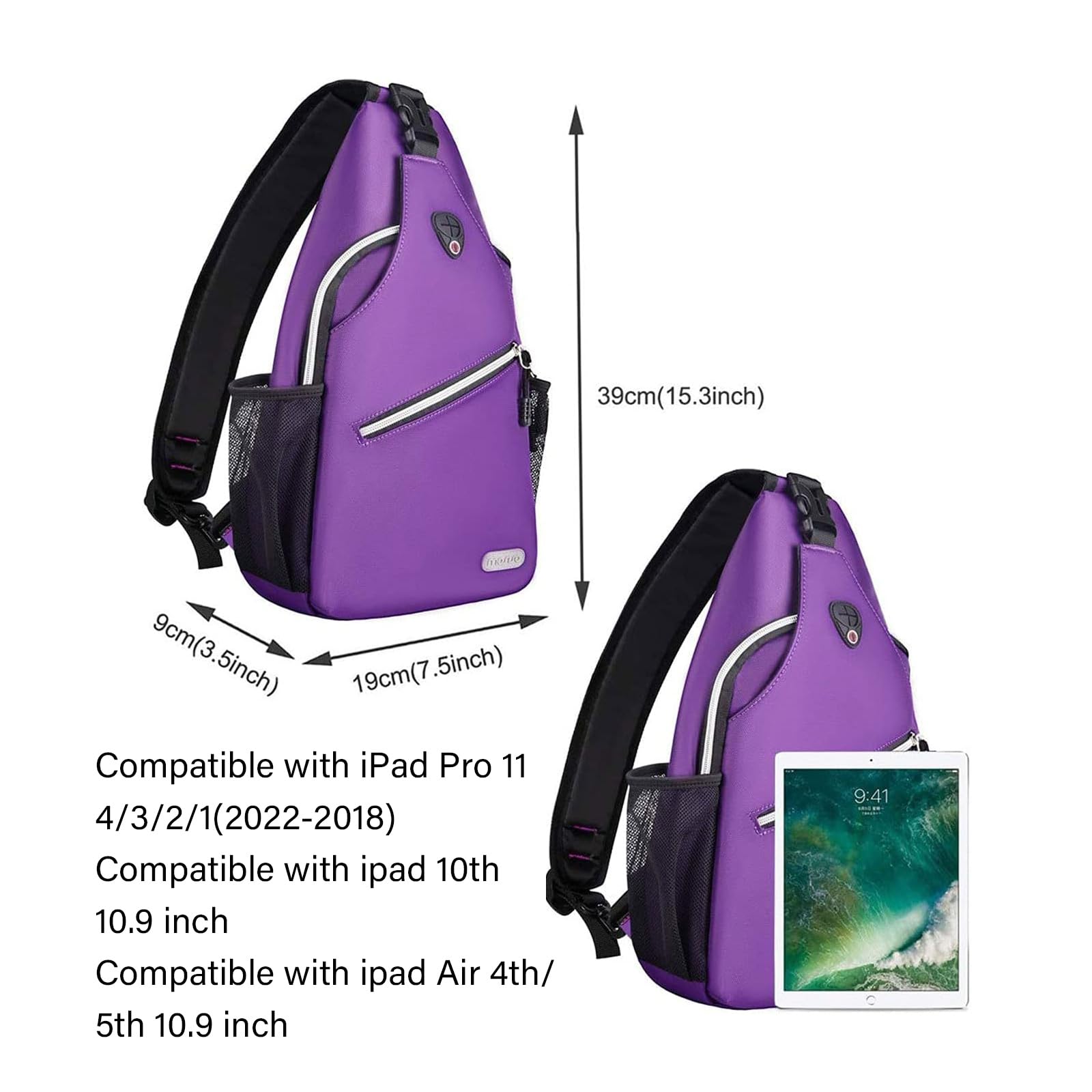 MOSISO Sling Backpack - Lightweight Crossbody Shoulder Bag for Travel, Hiking, Work & School | Water-Resistant Multipurpose Daypack for Men & Women | Perfect for Commuting, Gym & Outdoor Adventures