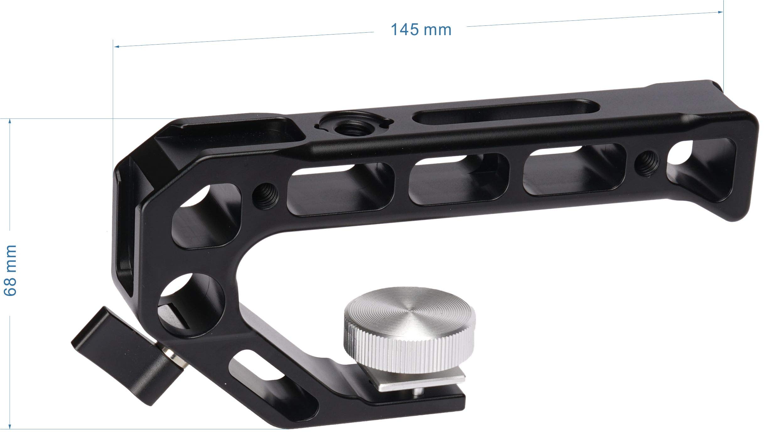 Camera Grip Top Handle with Upper Cold Shoe Mount & ARRI Standard Positioning Hole - Compatible with DSLR Cameras & Camera Cages - Perfect for Vlogging, Filmmaking & Professional Photography