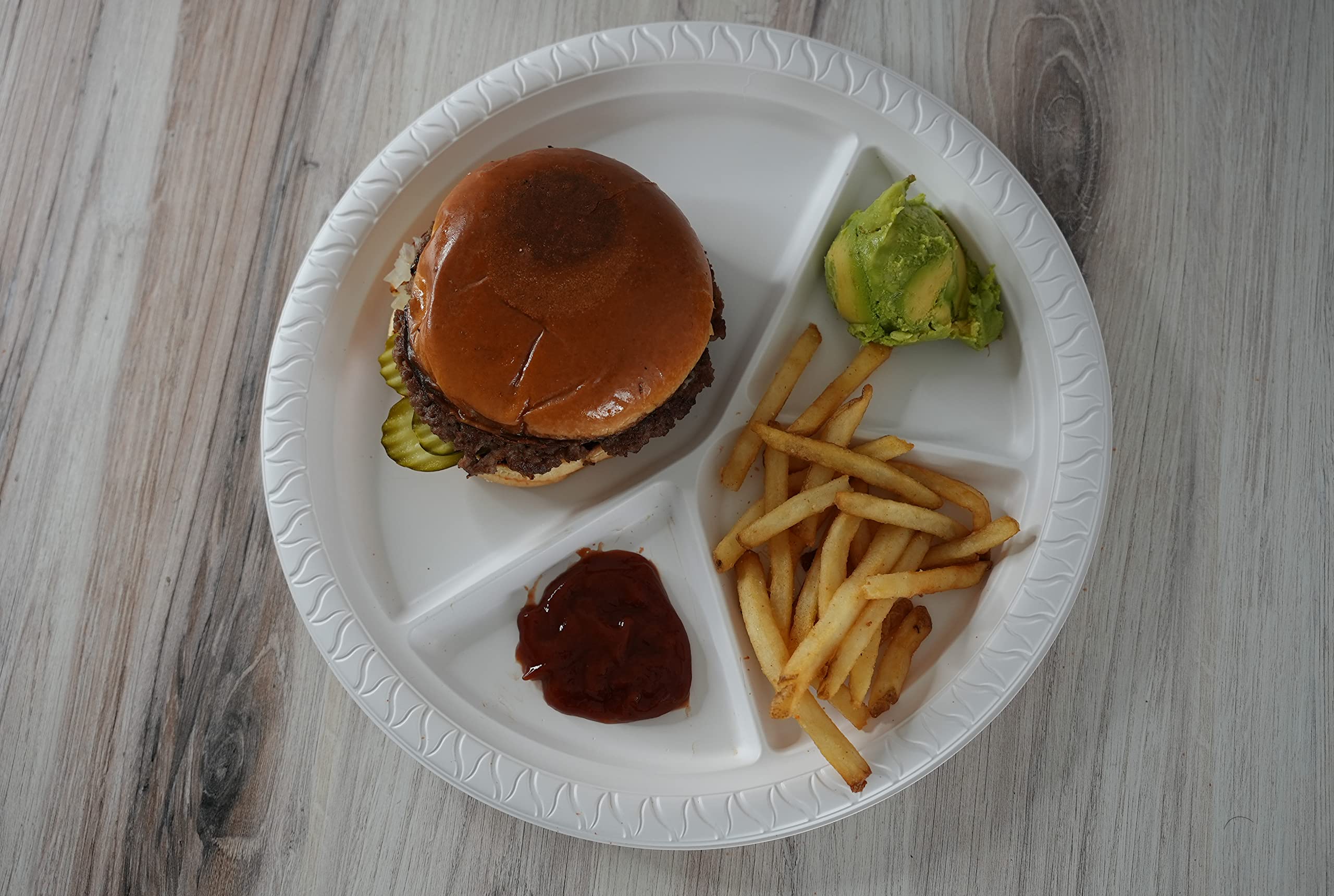 Eco-Friendly Disposable Namaste 50-Pack Party Dinner Plates - 12.5 Inch Large Platters, Microwave Safe & Heavy Duty for Weddings, BBQs, and Catering Events