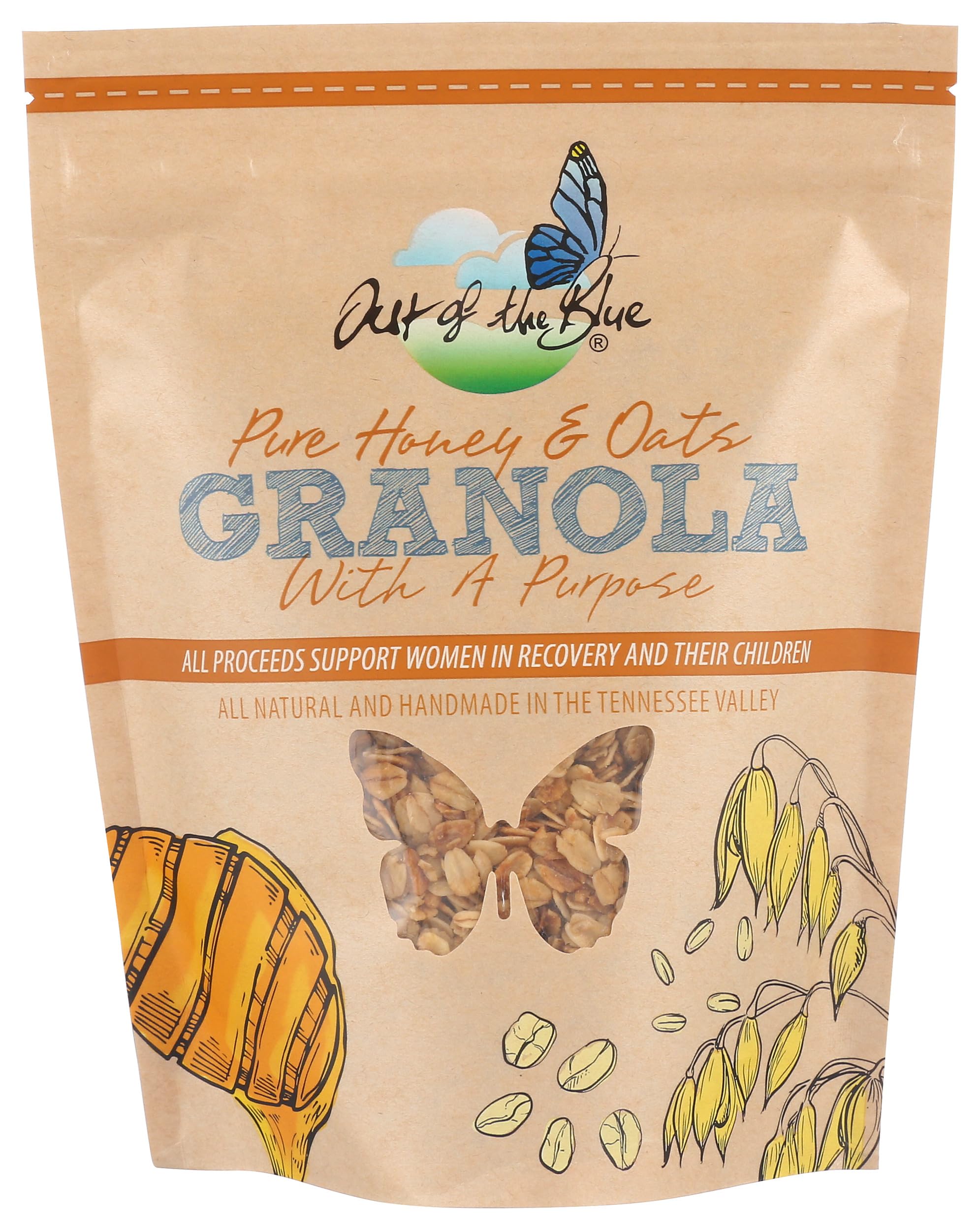 Organic Honey Oats Granola - 12oz Healthy Breakfast Cereal with Whole Grains & Natural Sweeteners | Perfect for Morning Meals, Snacks & Yogurt Toppings