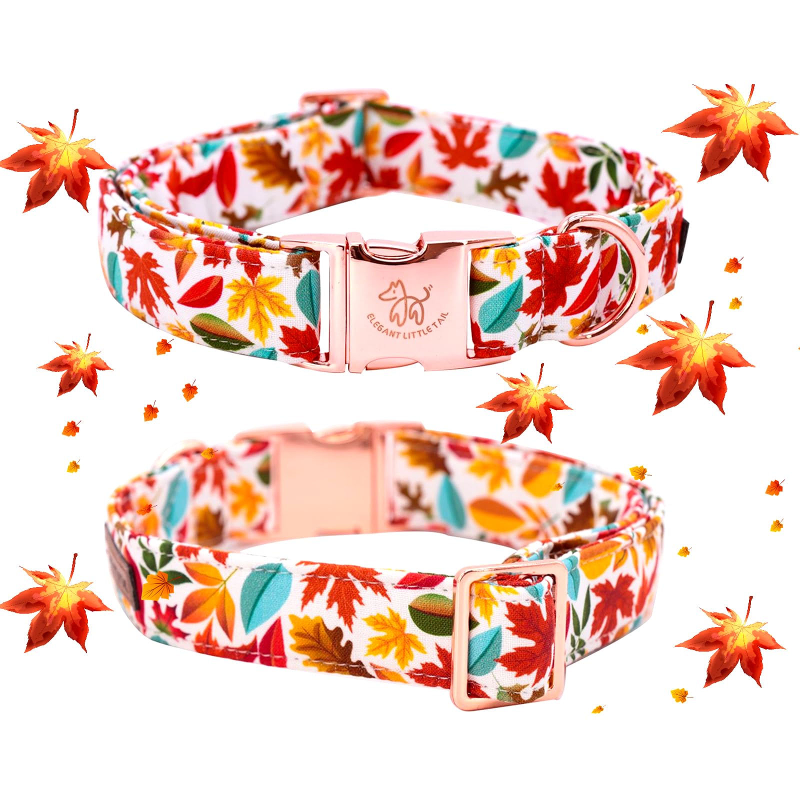 Elegant Adjustable Dog Collar with Bow Tie - Soft Fall Pet Collar for Small Dogs, Male or Female | Perfect for Daily Walks, Special Occasions & Photo Shoots