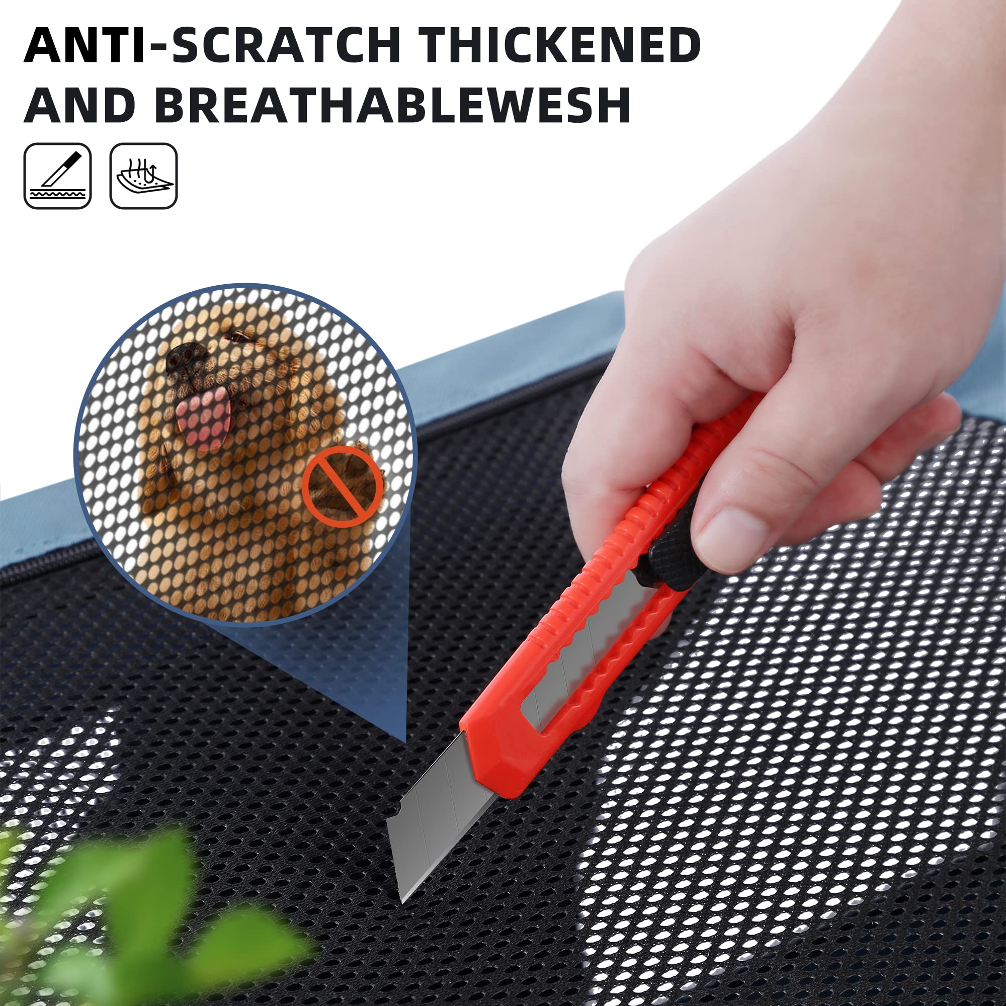 Petprsco Portable & Collapsible Dog Crate for Medium & Large Dogs - 32x23x23 Inch Travel Crate with Soft Blanket, Foldable Bowl & Poop Bag Dispenser - Perfect for Camping, Road Trips & Vet Visits