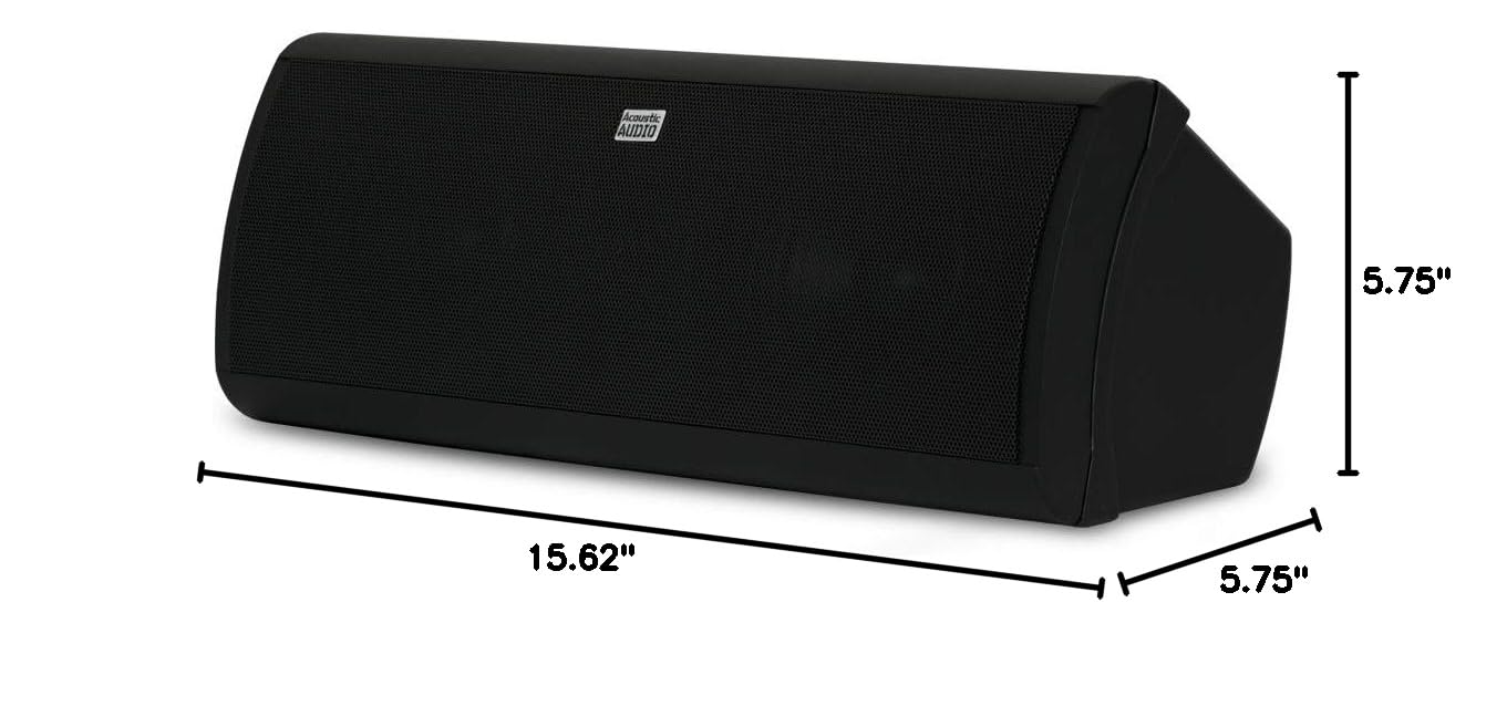 Acoustic Audio AA40CB 3500W 3-Way Bookshelf Speakers - 7-Piece Indoor Home Theater System (Black) | Perfect for Living Room, Home Theater & Music Listening