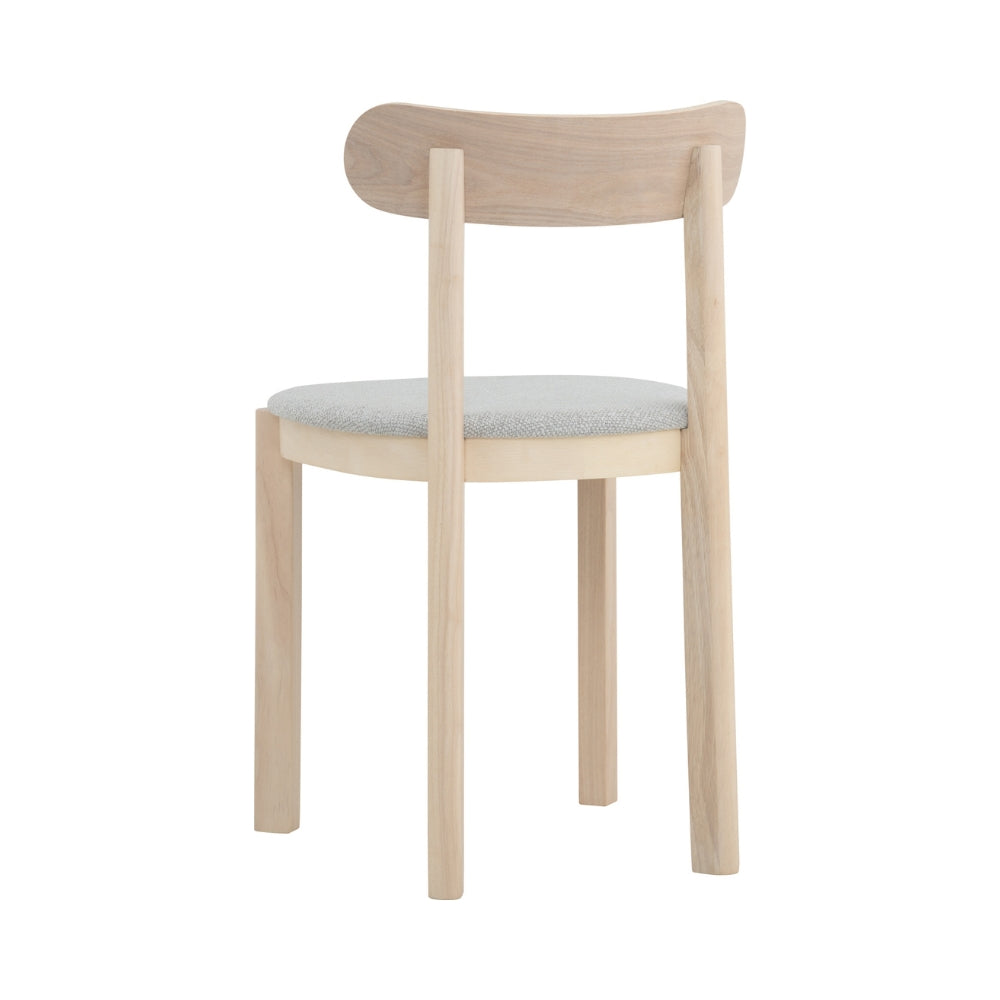 LOWEN Modern Dining Chair - Light Grey Upholstered Seat - Comfortable & Stylish for Kitchen, Dining Room, or Breakfast Nook