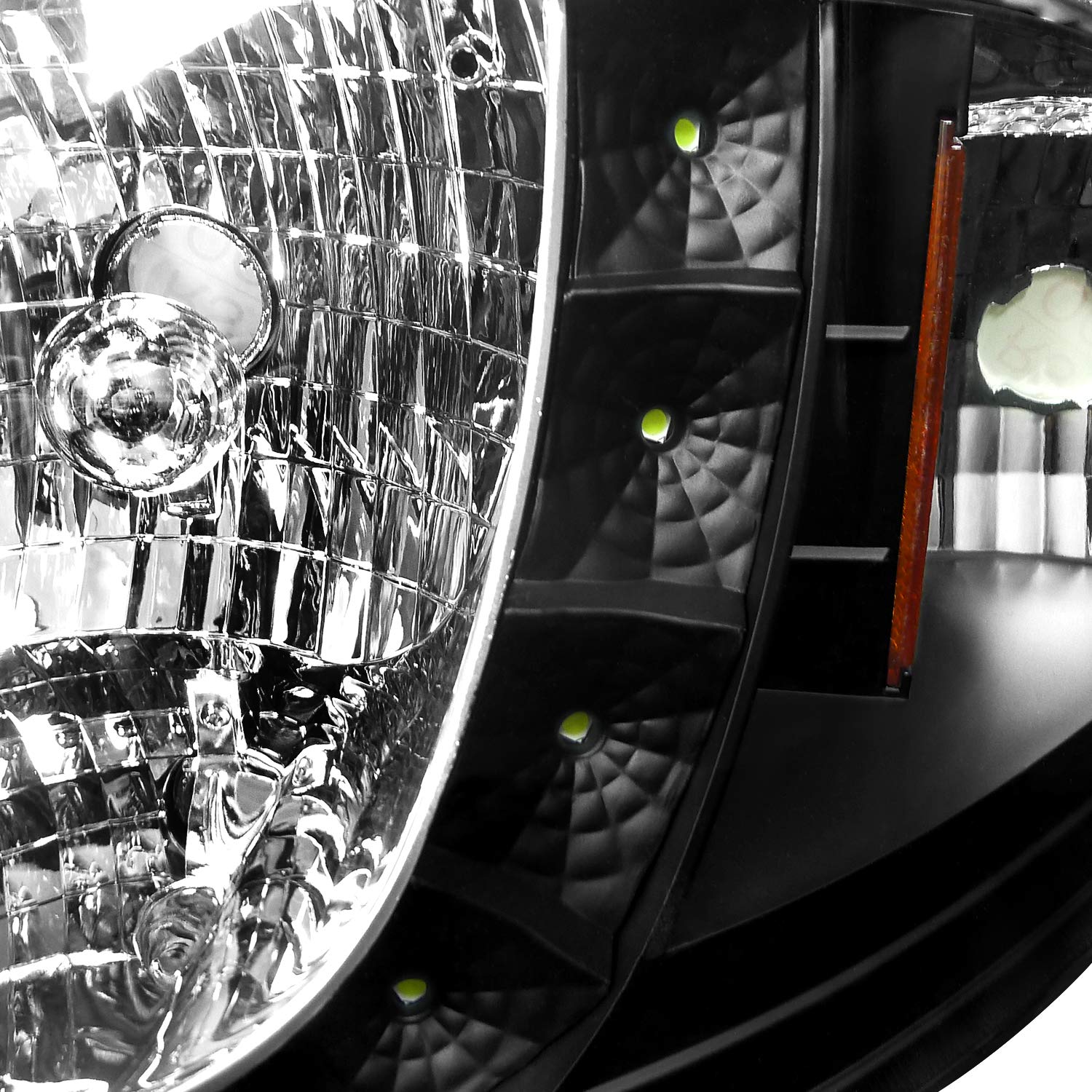 Spec-D Tuning Crystal Black SMD LED Headlights & Clear Tail Lights for Ford F150 1997-2000 | High Visibility Lighting Upgrade for Night Driving & Off-Road Adventures