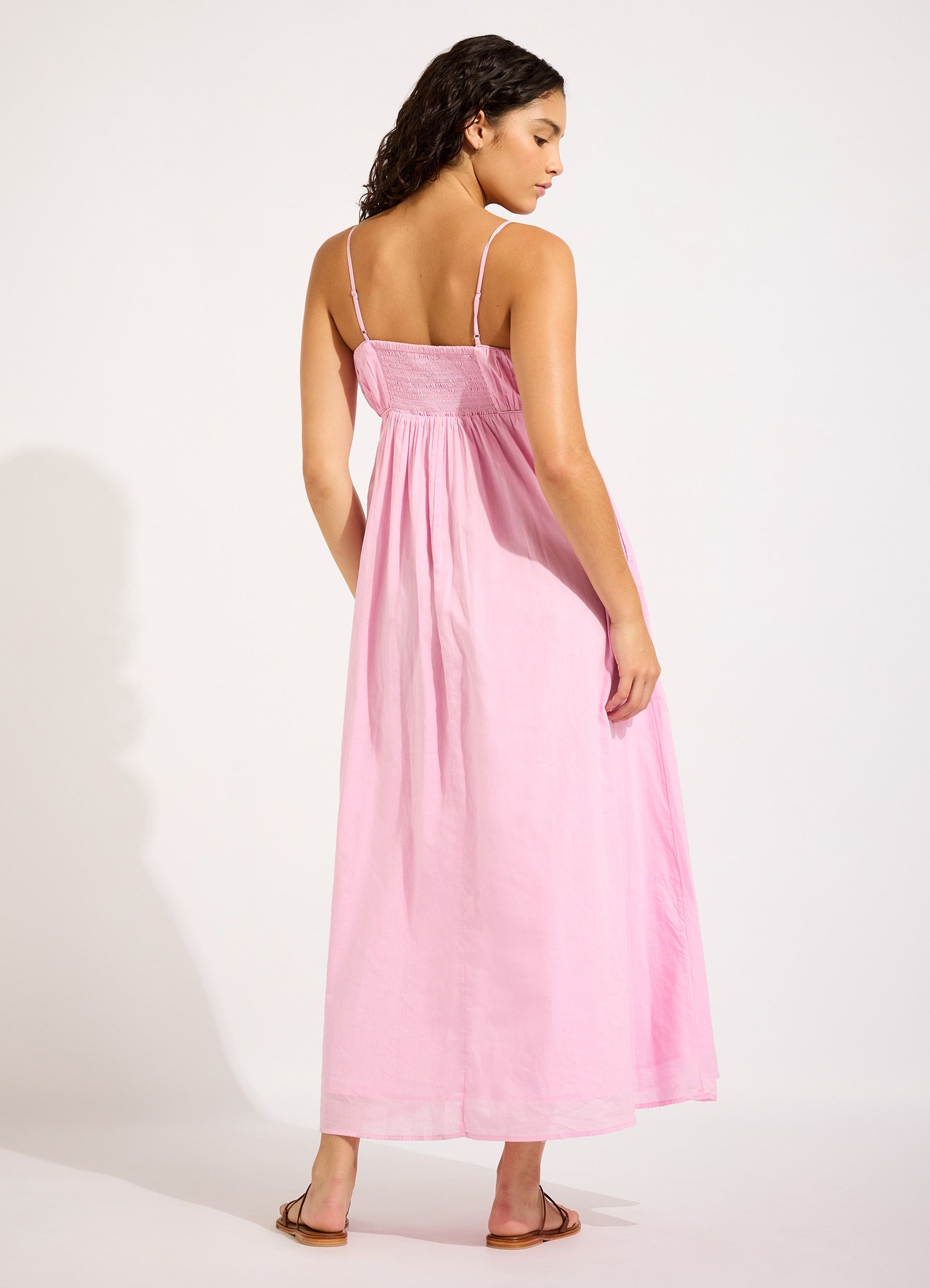 Piped Maxi Dress Blossom - Floral Print Summer Dress for Women | Perfect for Beach, Vacation & Casual Outings