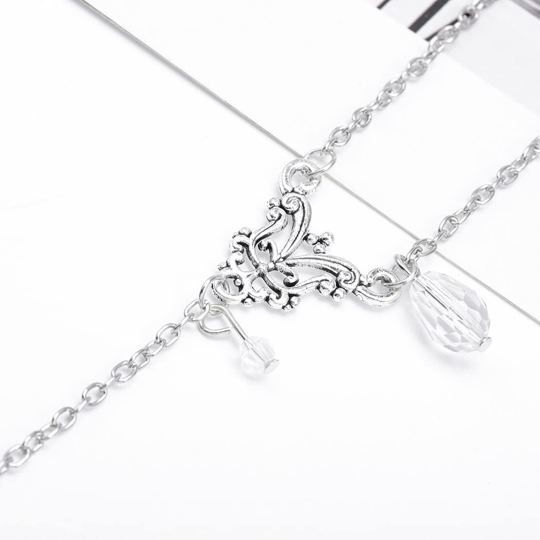 Boho Bat Head Chain Crystal Pendant Hair Jewelry – Elastic Halloween Hair Accessories for Women & Girls – Perfect for Costume Parties, Cosplay, and Festival Outfits