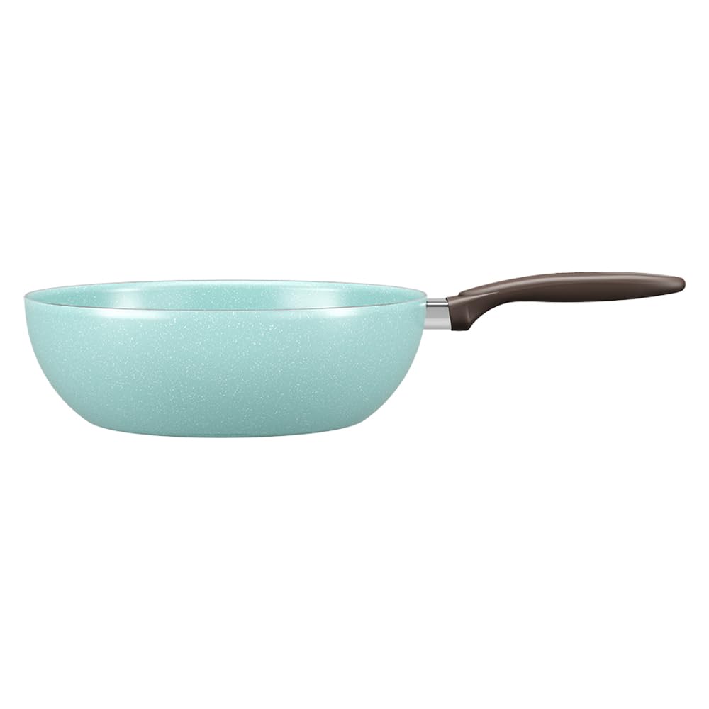 Brinox 28Cm 4.1L Ceramic Non-Stick Wok Pan - Verde Green - Healthy Cooking Stir Fry Pan for Asian Cuisine, Sauteing & Deep Frying - Perfect for Home Kitchen & Restaurant Use
