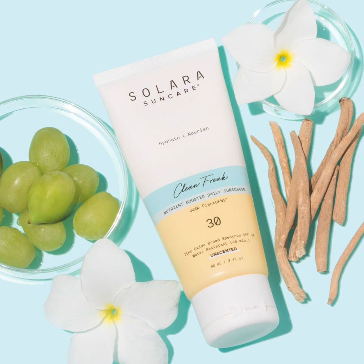 Clean Freak Unscented SPF 30 Sunscreen Lotion - Oil-Free, Non-Greasy, Broad Spectrum Protection for Face & Body - Perfect for Outdoor Activities, Beach, Swimming & Daily Use