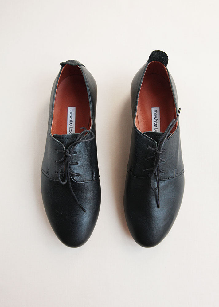 AMIRA Classic Black Oxford Shoes for Women - Comfortable & Stylish Formal Footwear for Office, Business, and Special Occasions