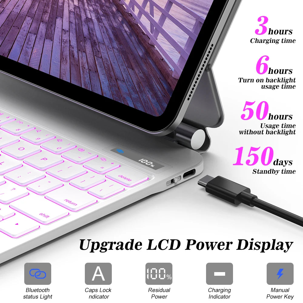 2024 iPad Pro 11-inch with Magic Keyboard - LCD Multi-Touch Display & Trackpad | Perfect for Work, Study & Creative Projects