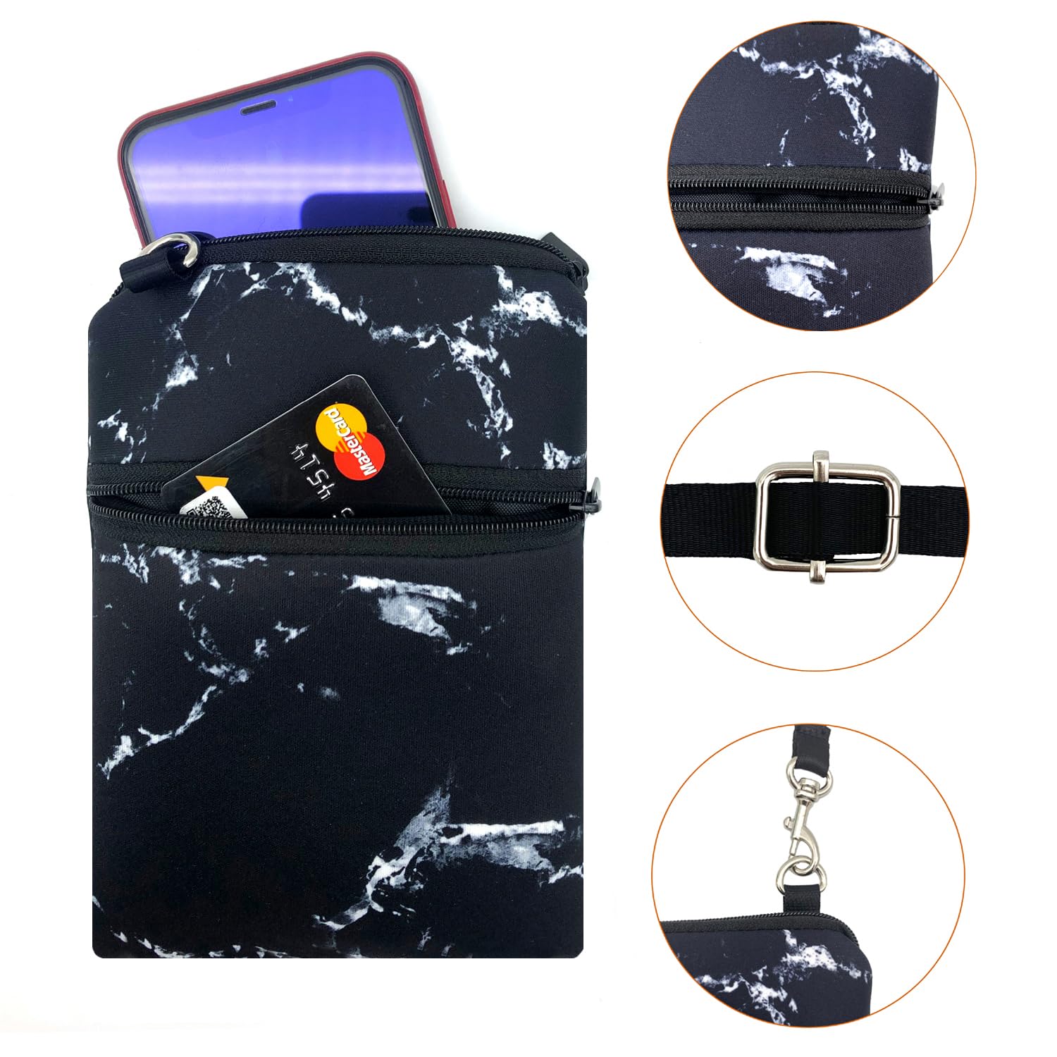 Wanty Small Crossbody Phone Bag for Women - Stylish Shoulder Strap Cell Phone Purse & Smartphone Wallet (Black) | Perfect for Running, Travel, Shopping & Daily Essentials