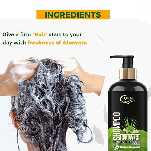 Natural Aloe Vera Silky & Stronger Hair Shampoo - 500ml for Dry, Damaged Hair | Hydrating & Repairing Formula for Smooth, Healthy Hair | Perfect for Daily Use & Hair Care Routine