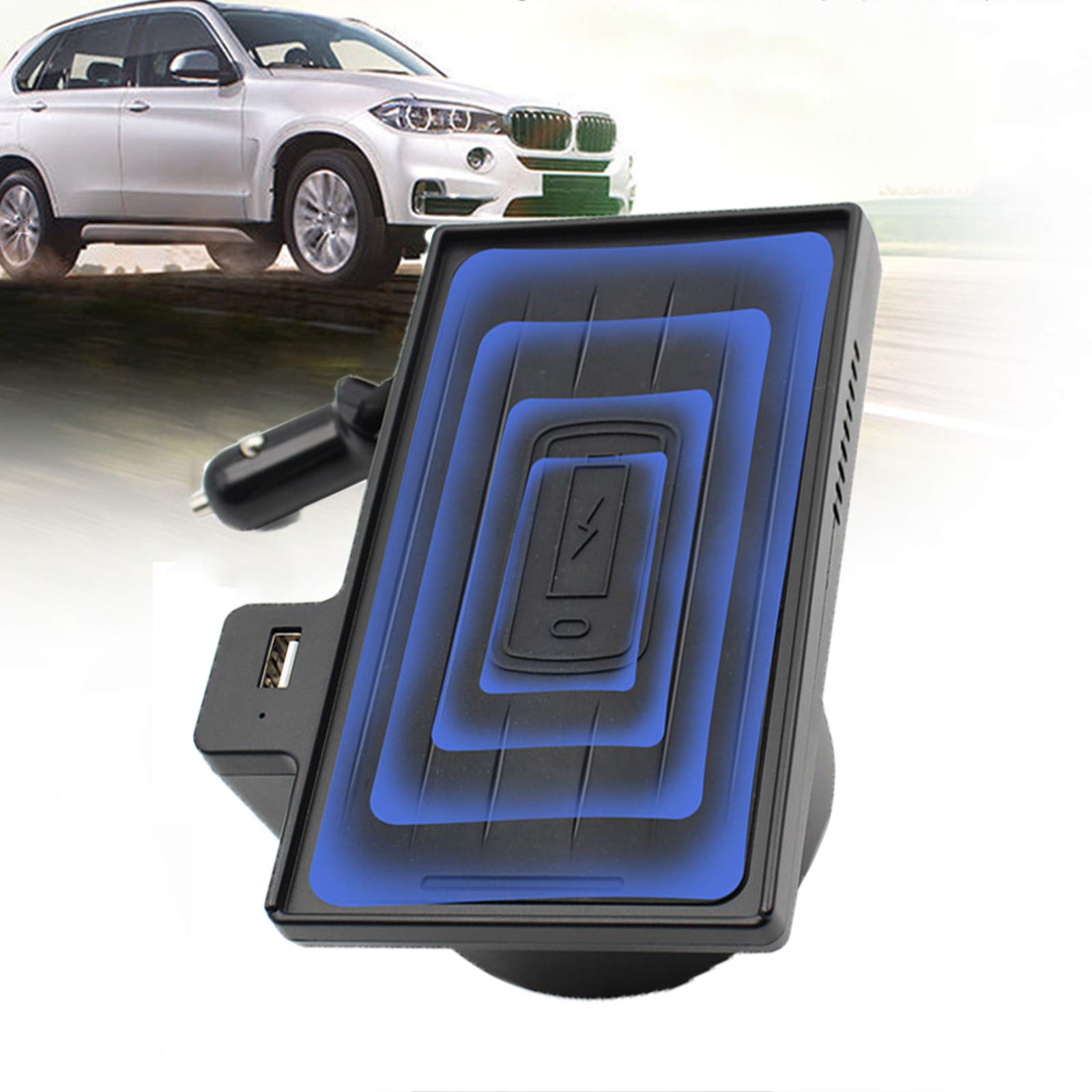 10W Wireless Car Charger for BMW X5 X6 F15 F16 (2014-2019) - Fast Charging Phone Mount with Center Console Installation - Perfect for Commuting, Road Trips & Hands-Free Driving