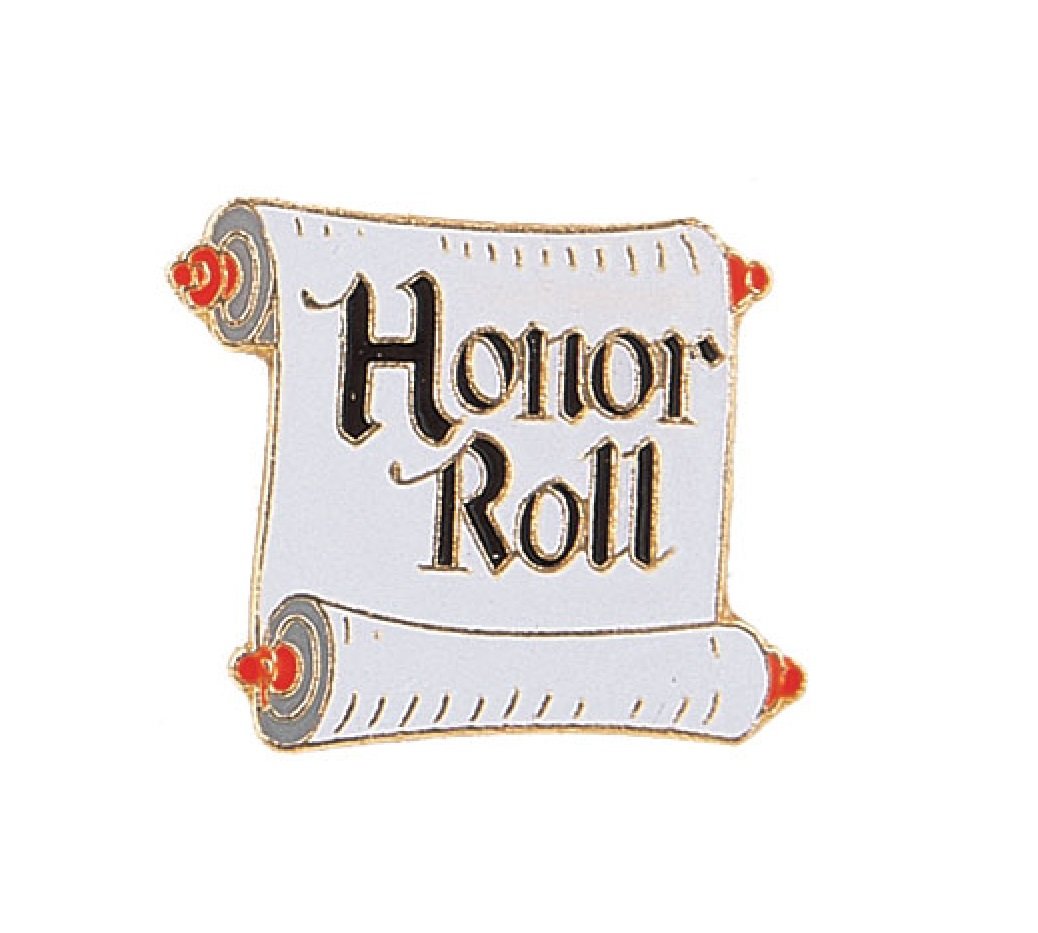 50 Pack Honor Roll Scroll Lapel Pins - Academic Achievement Awards for Students, Teachers & Graduates - Perfect for School Ceremonies, Award Events & Recognition Programs