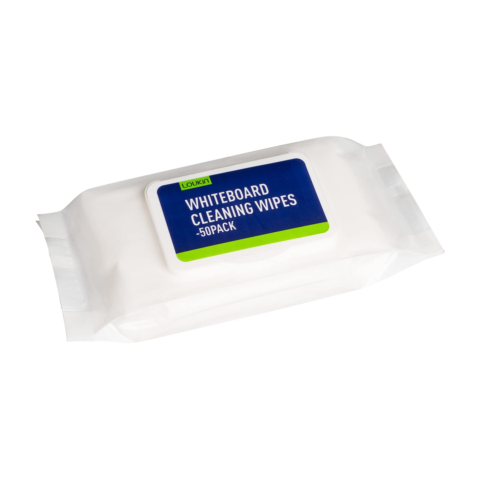 LOUKIN Dry Erase Wipes - Non-Toxic Whiteboard Cleaning Wipes (50 Count) - Perfect for Classrooms, Offices & Home Use