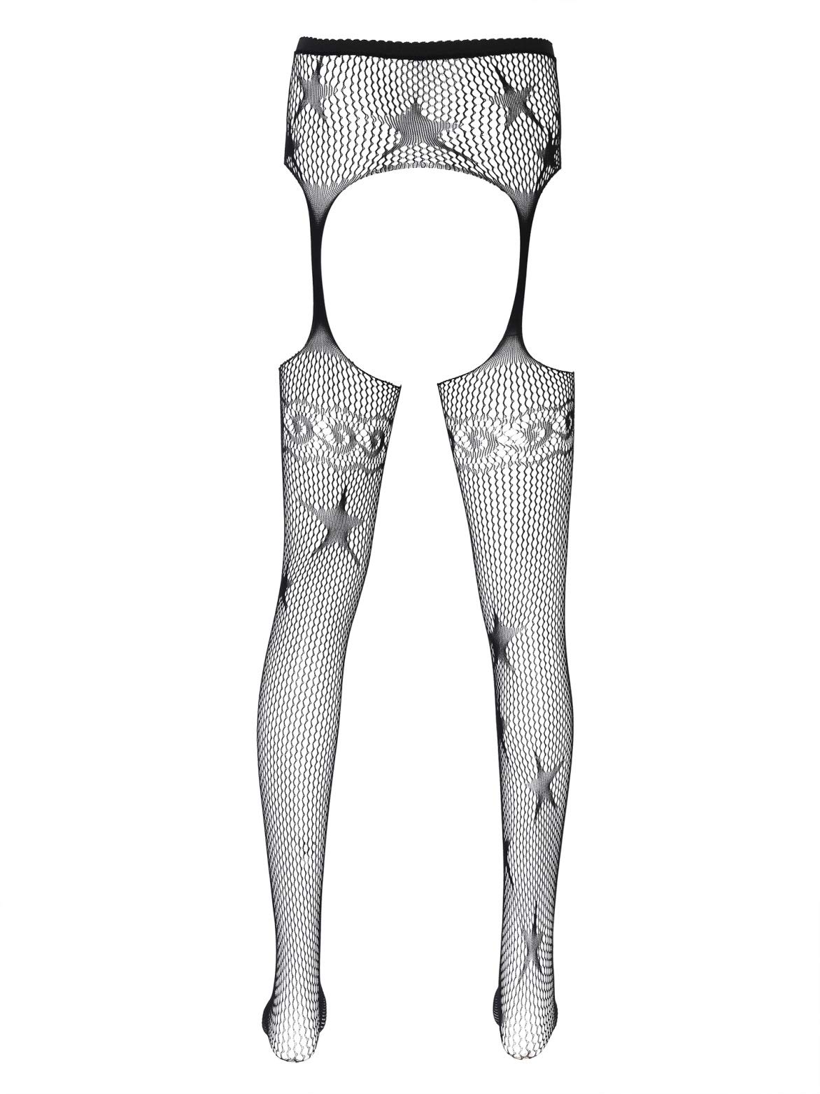 Sexy Fishnet Stockings for Men - Thigh High Tights with Garter Belt & Suspenders - Perfect for Crossdressing, Cosplay & Sensual Nights