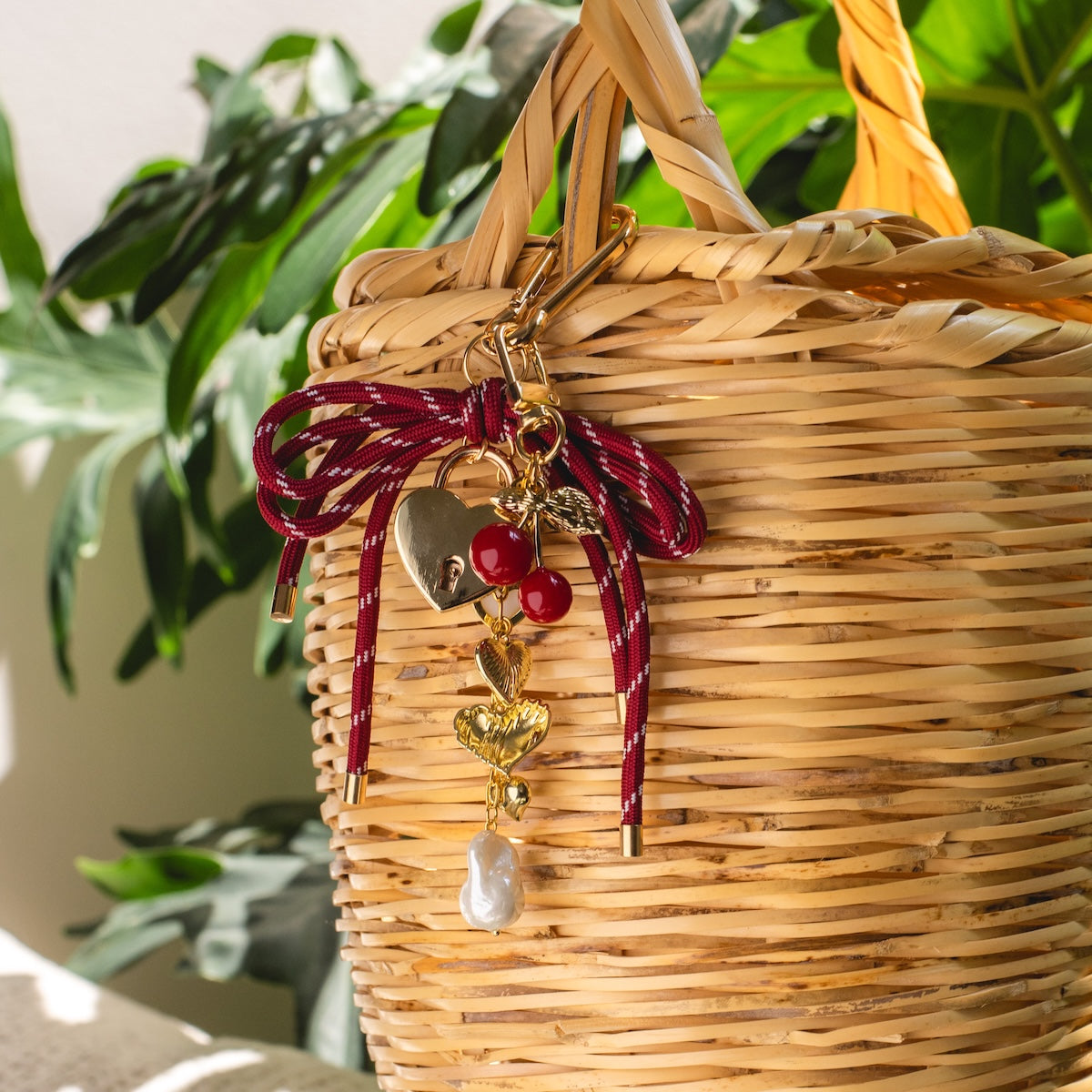 Cherry Bag Charm - Cute Fruit Keychain for Handbags, Backpacks & Purses - Perfect Gift for Girls & Women - Great for School, Travel & Everyday Use
