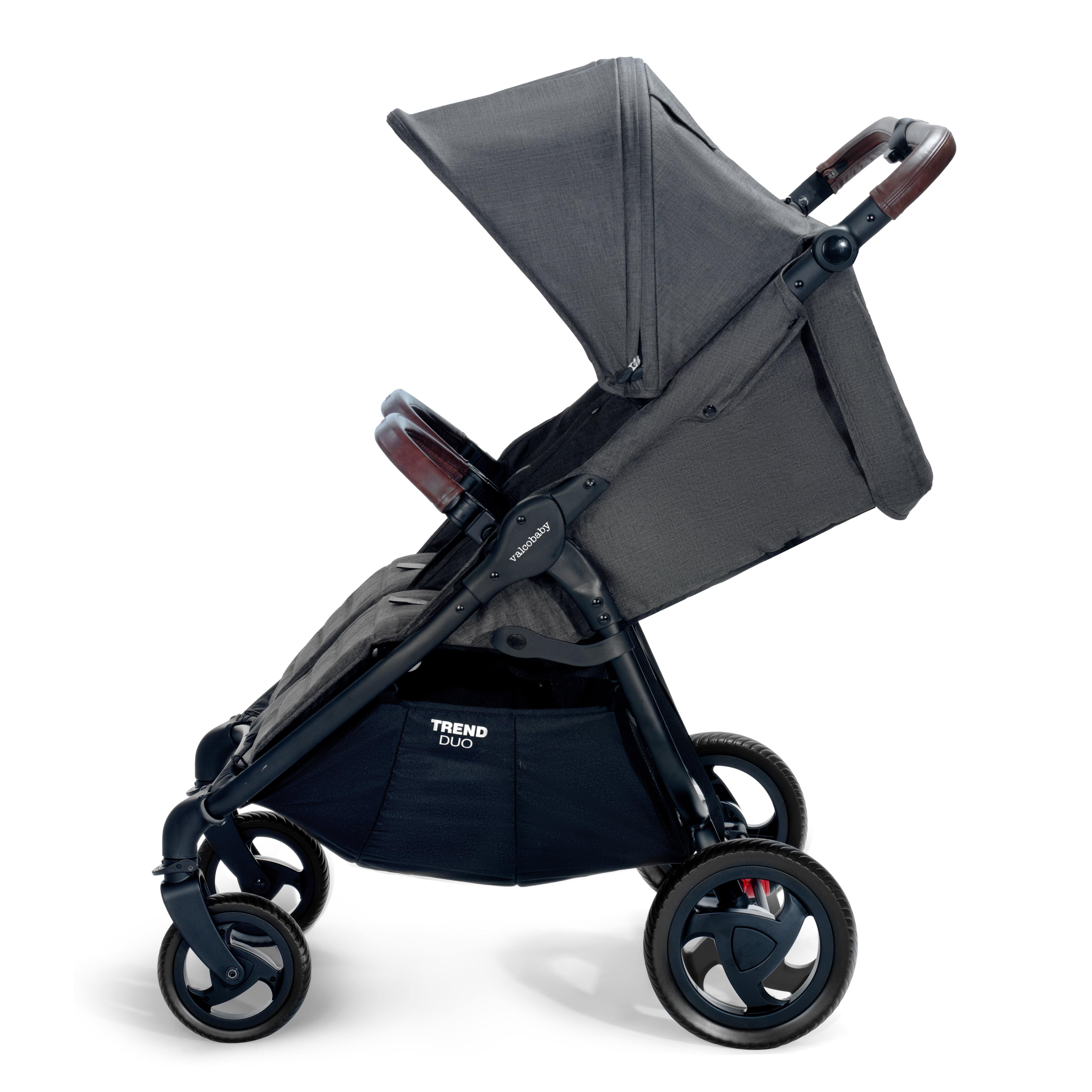 Valco Baby Duo Trend Double Stroller - Lightweight Compact Side by Side Stroller for Twins & Toddlers | Perfect for Shopping, Travel & Outdoor Adventures