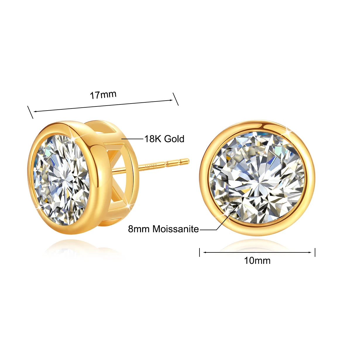 Elegant Gold Earrings for Women - 14K Gold Plated Dangle Hoop Earrings - Perfect for Parties, Weddings & Everyday Wear