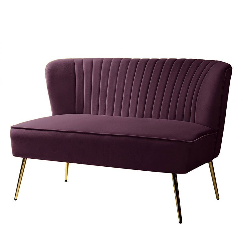 Bariana Velvet Loveseat - Soft & Luxurious Small Couch for Living Room, Bedroom, or Office - Perfect for Cozy Seating & Home Decor