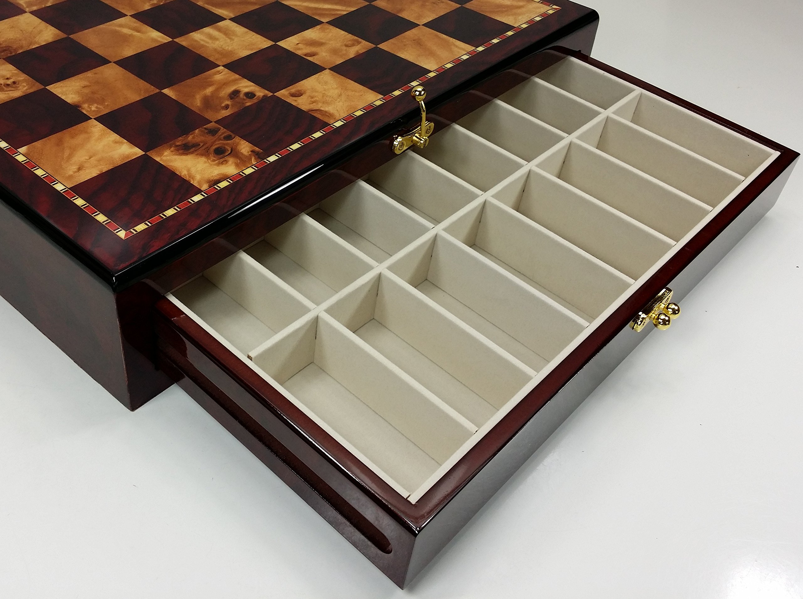 Medieval Knight Chess Set - Red & White Crusades Theme with 17