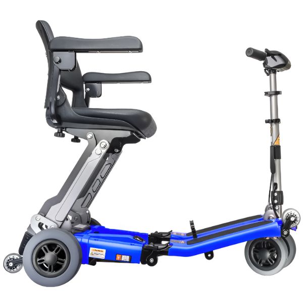 FreeRider USA Luggie Elite 4-Wheel Bariatric Foldable Travel Scooter - Heavy Duty Mobility Scooter for Adults & Seniors - Perfect for Airports, Shopping Malls & Outdoor Adventures