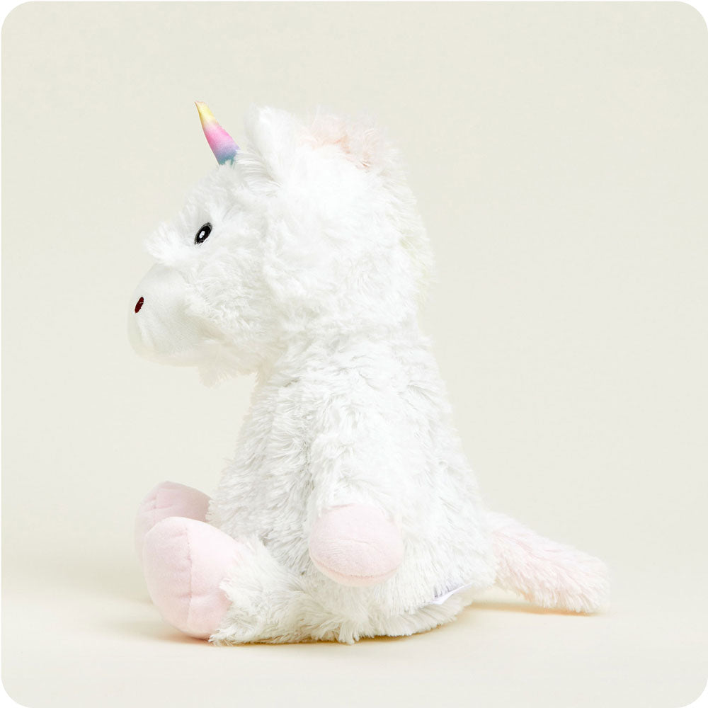 White Unicorn Warmies - Soft & Cozy Plush Heating Pad for Kids & Adults - Perfect for Relaxation, Stress Relief & Sleep Aid - Microwaveable Heat Therapy Stuffed Animal for Cuddling, Comfort & Pain Relief
