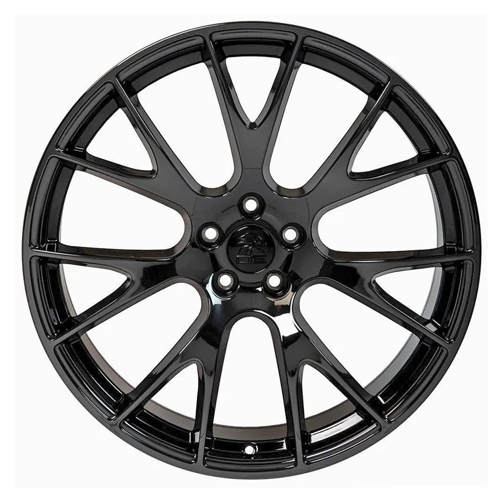 20 Inch Black Replacement Wheel for Chrysler 300 - DG15 Hellcat Replica Rim 20x10 - Perfect for Performance Upgrades & Custom Car Styling