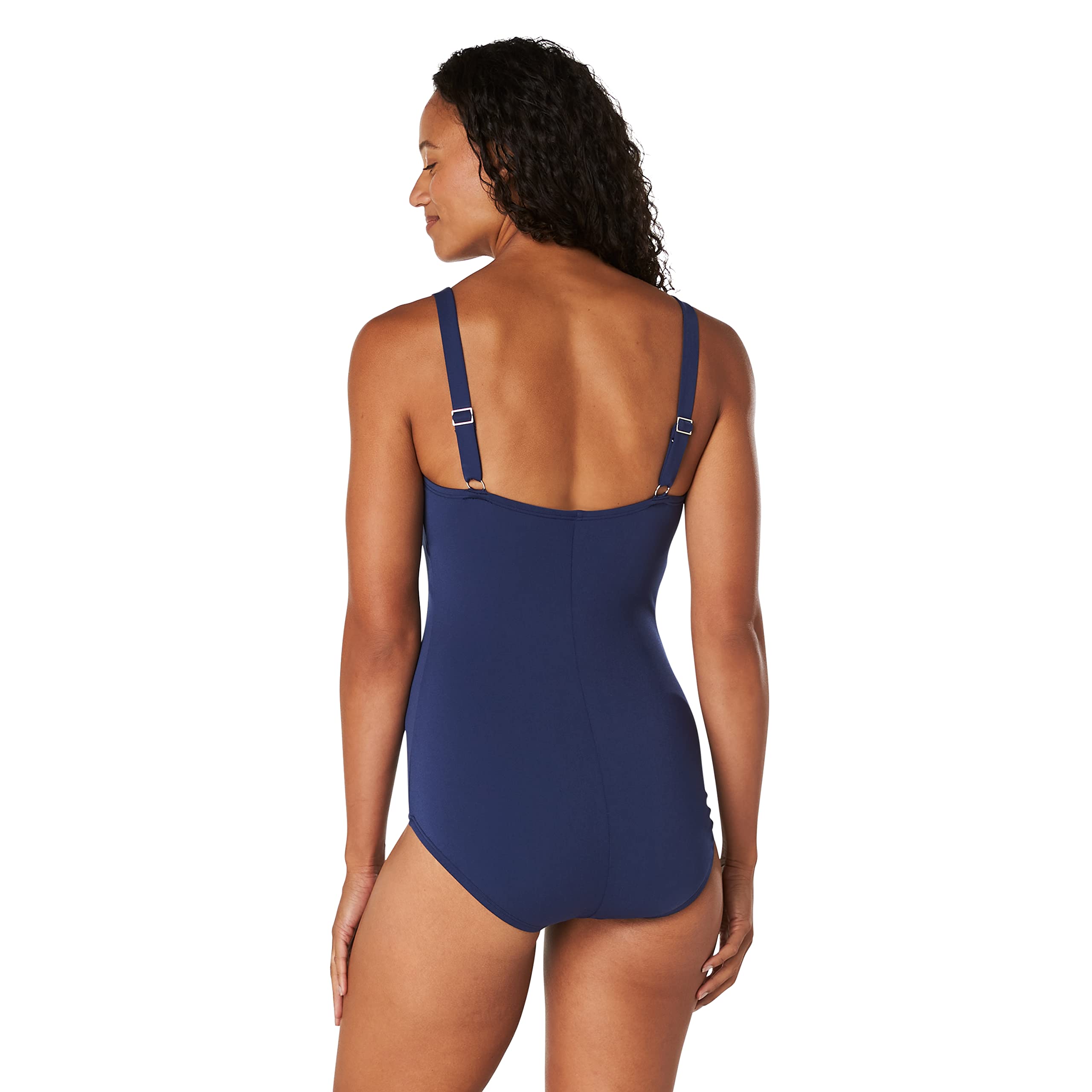 Speedo Women's Endurance+ Shirred Tank One Piece Swimsuit - High Performance Competitive Swimwear for Lap Swimming, Water Aerobics & Beach Vacations