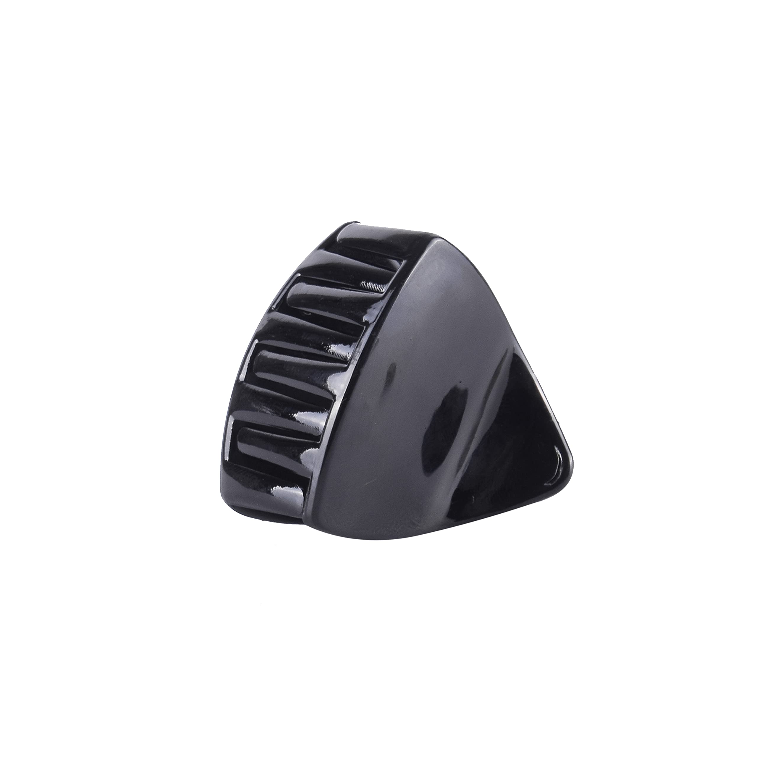 Falkiya Black Plastic Hair Claw Clips for Women - Medium Size Trendy Hair Clutch (4-Pack) - Perfect for Ponytails, Buns & Everyday Hairstyles