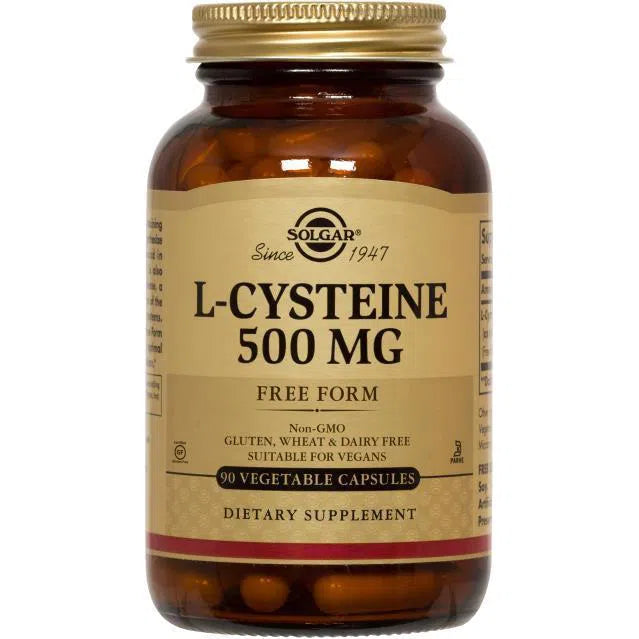Solgar L-Cysteine 500mg Supplement - Supports Hair, Skin & Nails Health - Antioxidant Amino Acid for Detox & Wellness - Perfect for Daily Nutrition & Beauty Routine