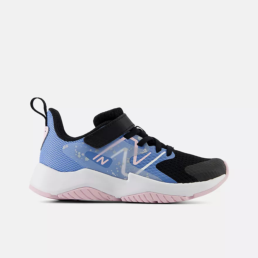 New Balance Black/Laguna Rave Run V2 A/C Youth Sneakers - Lightweight Running Shoes for Kids with Breathable Mesh - Perfect for School, Sports & Daily Activities