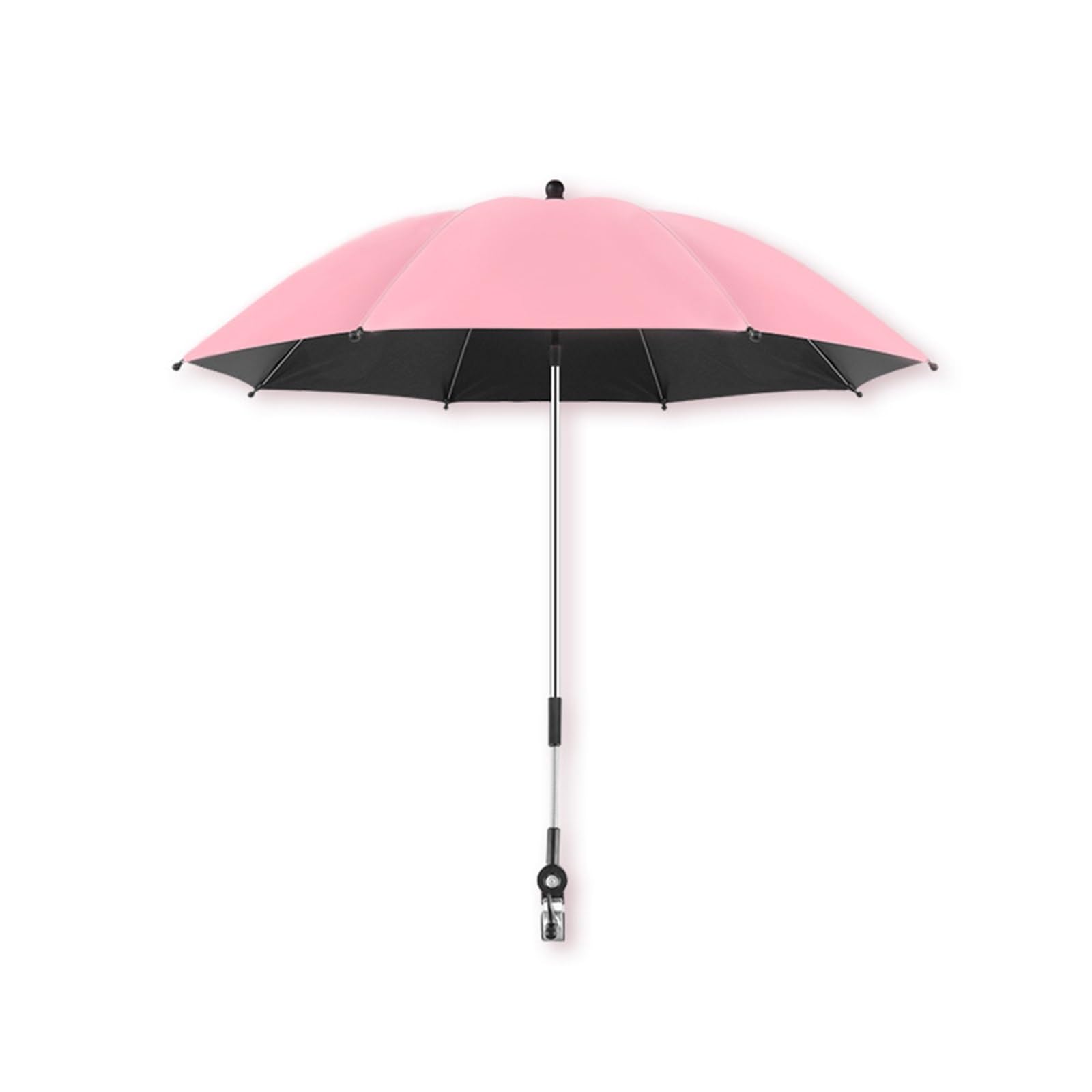 LLYLIKE Adjustable Folding Umbrella Holder - Universal Stroller, Wheelchair & Bike Accessory with Flexible Mounting System (Pink) | Perfect for Outdoor Activities, Baby Strollers, Mobility Devices & Cycling