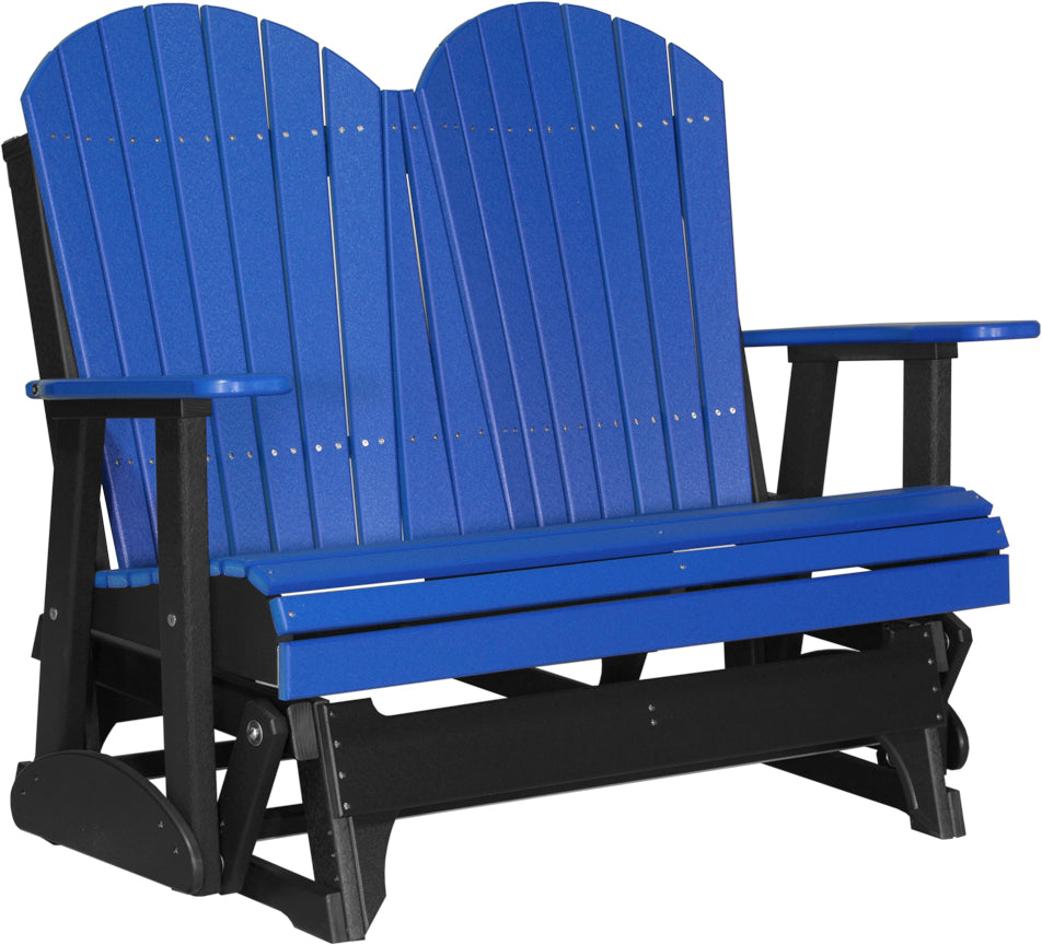 LuxCraft 4-Foot Adirondack Glider Chair - Outdoor Patio Swing for Garden, Porch & Backyard Relaxation