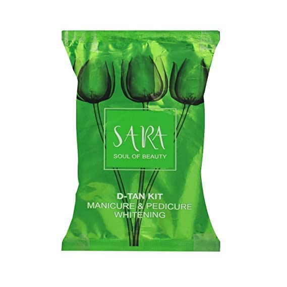 Sara D-TAN® Professional Pedicure & Manicure Kit - 50gm with Botanical Extracts for Soft, Healthy, Tan-Free Skin | All Skin Types | Perfect for Home Spa, Salon Treatments & Gift Giving