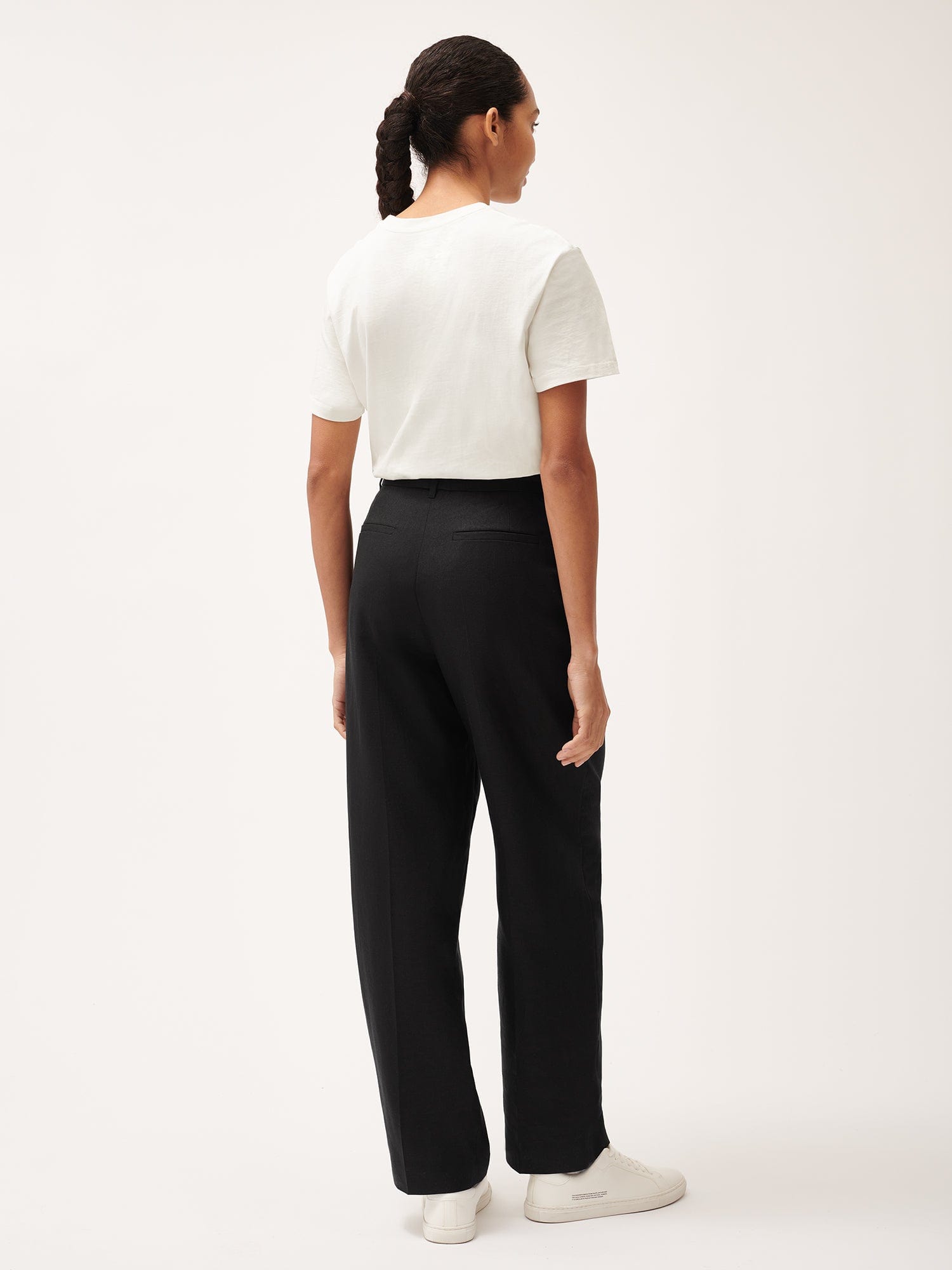 DNA Women's FrutFiber Tailored Trousers - Black Slim Fit Stretch Pants for Work, Office & Business Casual Wear