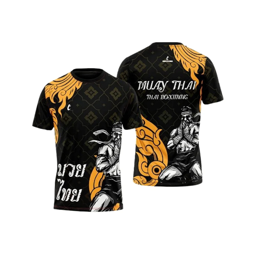 Punch® Quick Dry T-Shirt for Men & Women - Moisture Wicking, Breathable Workout Shirt in Black/Yellow - Perfect for Gym, Running & Outdoor Activities