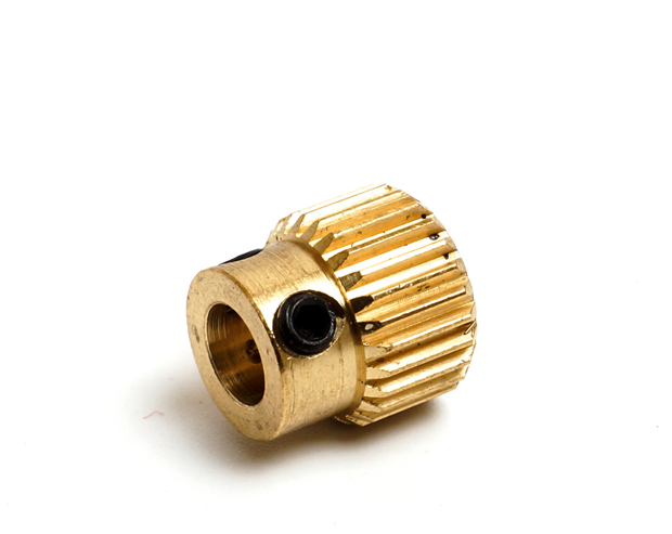 High-Quality 3D Printer Extruder Drive Gear - Compatible with 1.75mm & 3mm Filaments - Durable Brass Pulley with 5mm Bore - Perfect for DIY 3D Printing & Repairs