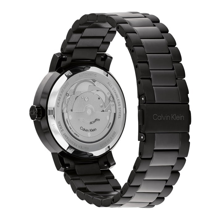 Calvin Klein Iconic Automatic Black Steel Watch 25300017 - Stylish & Durable Timepiece for Men, Perfect for Business, Casual & Formal Occasions