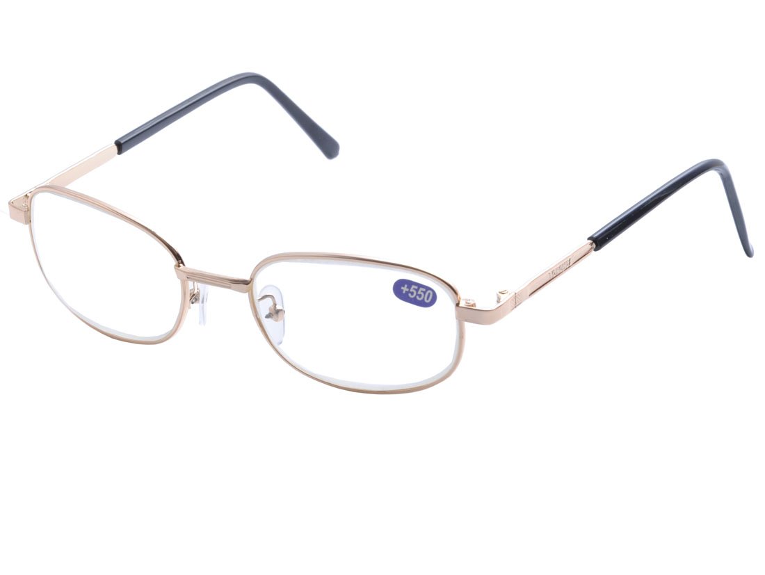 Stylish Metal Full Rim Reading Glasses for Men & Women - Lightweight Comfortable Eyewear for Reading, Working & Daily Use